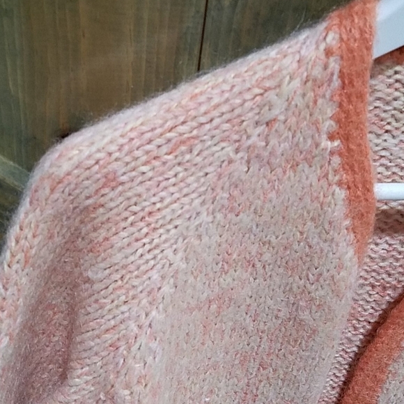 VINTAGE HAND KNIT ORANGE CARDIGAN BY POLLY COTTAGE PRAIRIE FARM CABIN - Picture 3 of 11